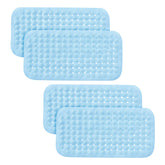 Kuber Industries Bathroom Mat|Anti Slip Mat for Bathroom Floor|Durable,Wear Resistant & Easy to Maintain|Acupressure & Foot Massager Door Mat with Water Drainage Holes|JL01|35 x 70 cm|Blue (Pack Of 4)